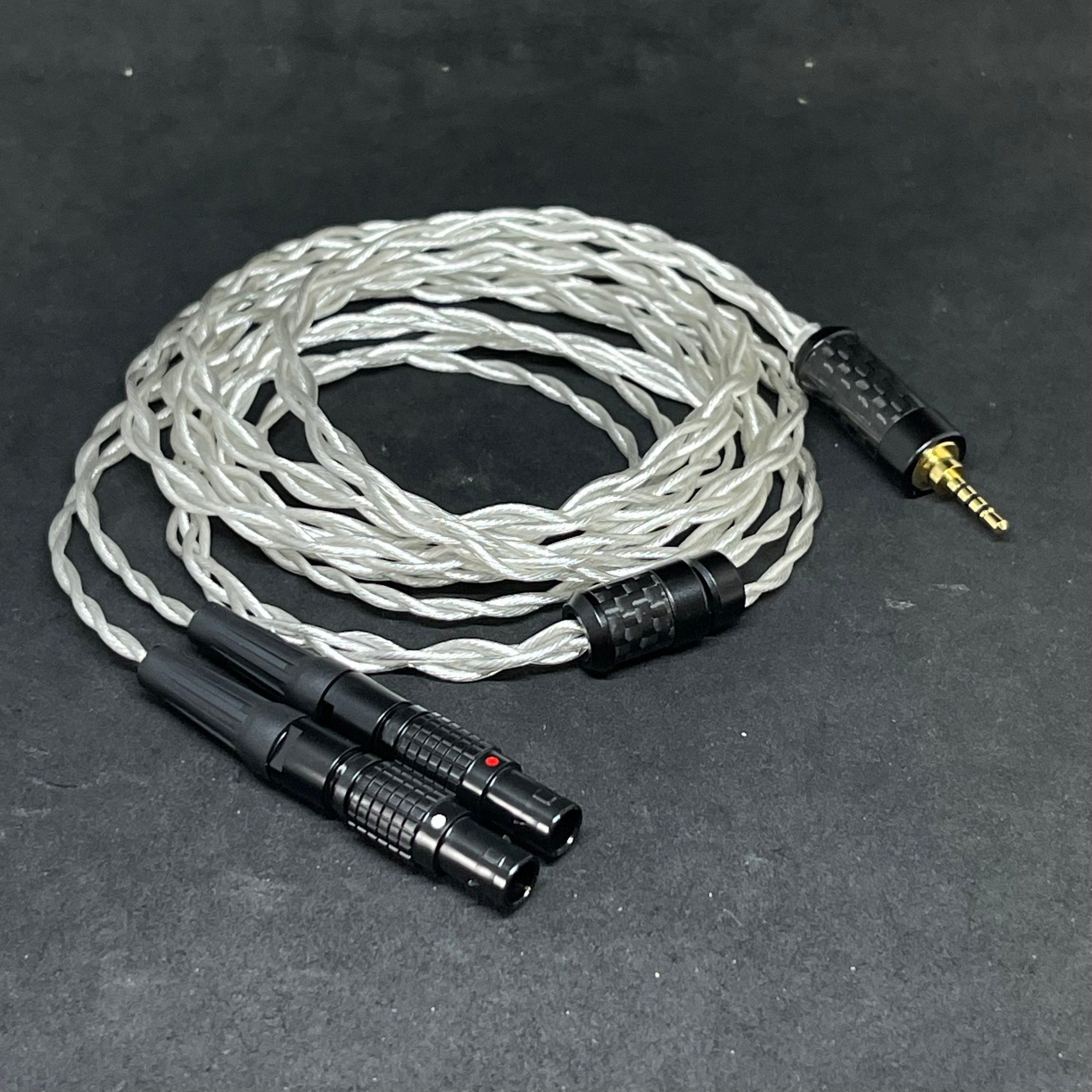 Focal Utopia 用ケーブル - 22AWG 7NOCC 銀メッキ銅 - カスタム長さ