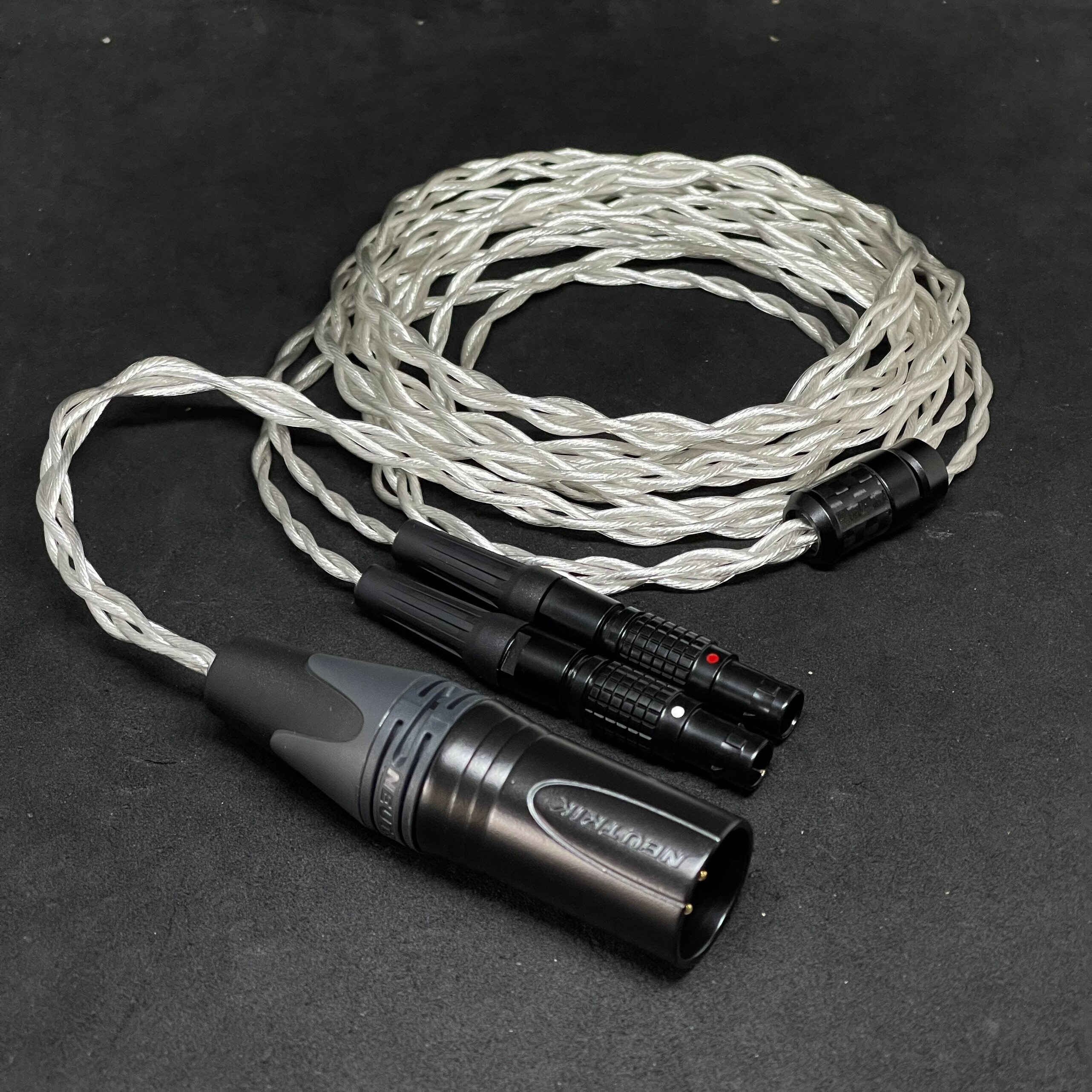Focal Utopia 用ケーブル - 22AWG 7NOCC 銀メッキ銅 - カスタム長さ
