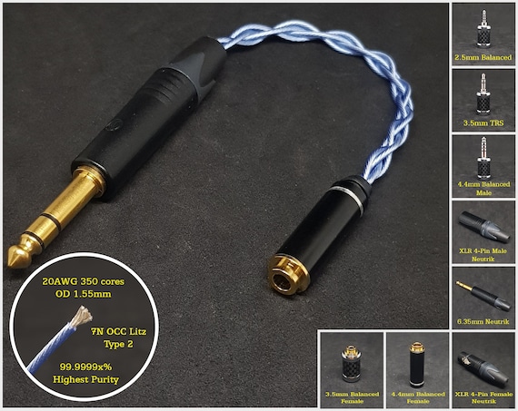 Unbalanced XLR Female to 3.5mm TRS Audio Cables with Neutrik