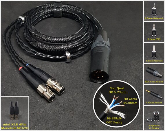 Balanced XLR Male to 1/4 TRS Audio Cables with Neutrik Connectors - Custom  Cable Connection