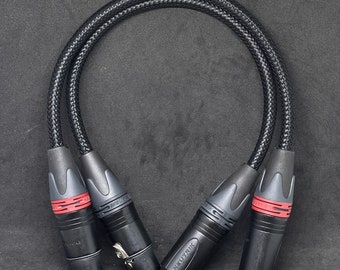 Cabos interconectados personalizados - XLR duplo balanceado, RCA duplo para RCA não balanceado, 6,35 mm duplo para XLR, RCA duplo para XLR