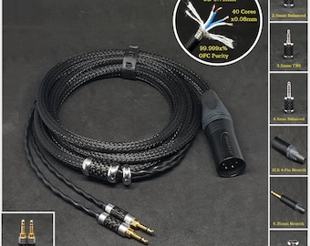 Cable for Monoprice M1060/M565- Dual 2.5mm TS - Custom Length - Custom Jack 2.5mm/3.5mm/4.4mm/6.3mm and 4-Pin XLR Balanced