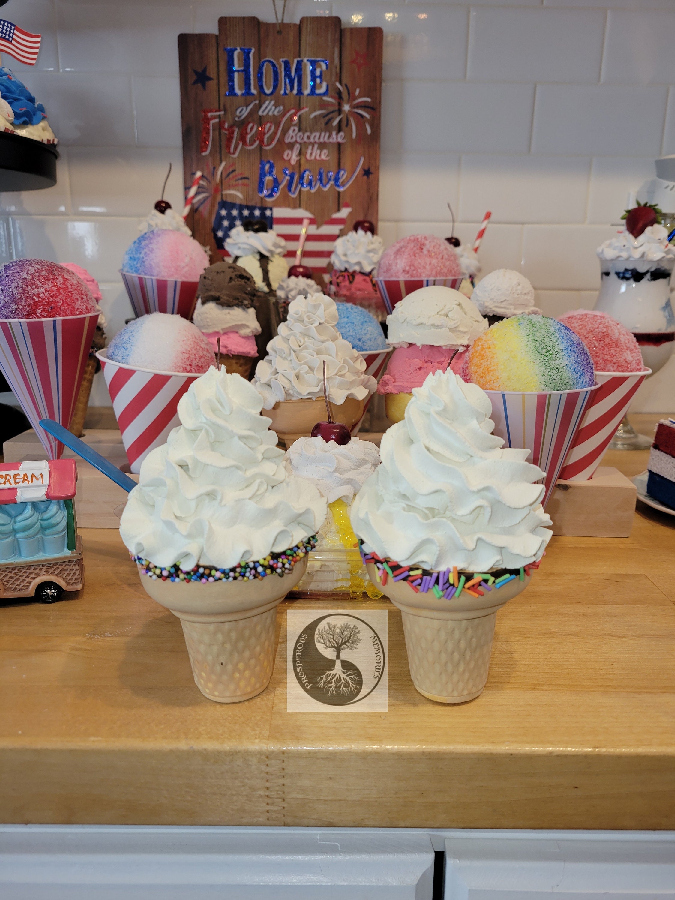 Faux Ice Cream Cone Etsy