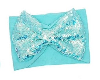 MINT CHOC- Sequin Bow Pet Necktie