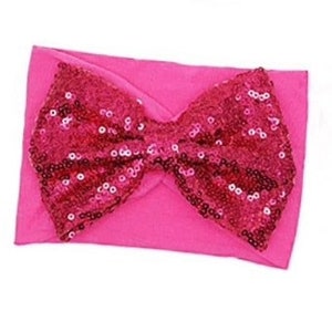 RASPBERRY RIPPLE - Sequin Bow Pet Necktie