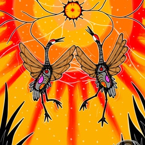 Dance of the Sandhill Cranes; Courtship