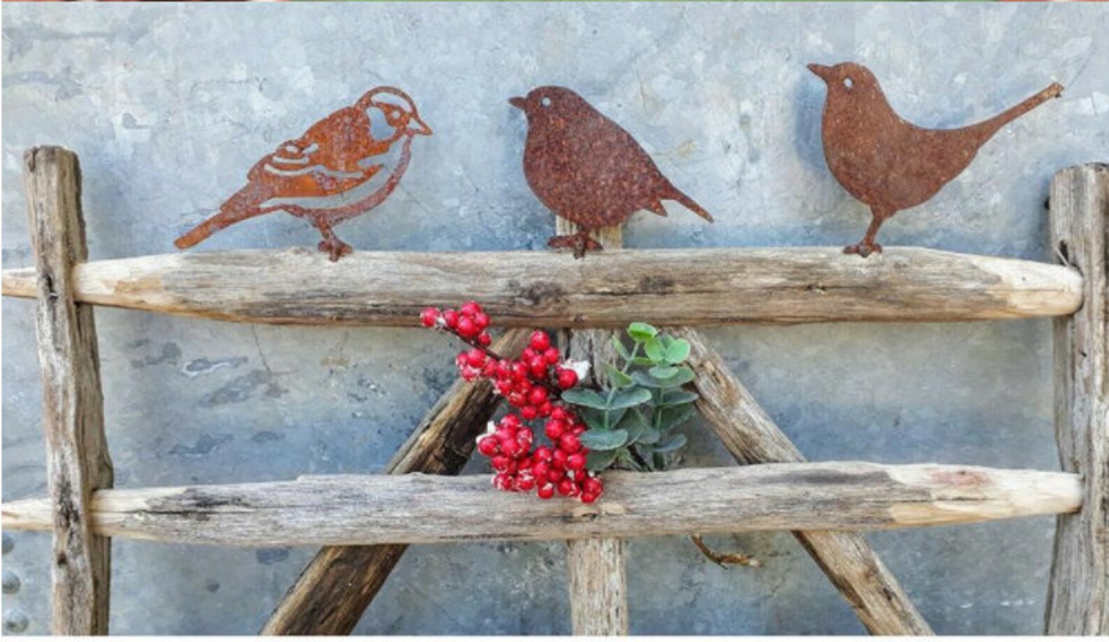 Rusty Metal Birds Fence Topper Decoration Wild Bird Art Etsy
