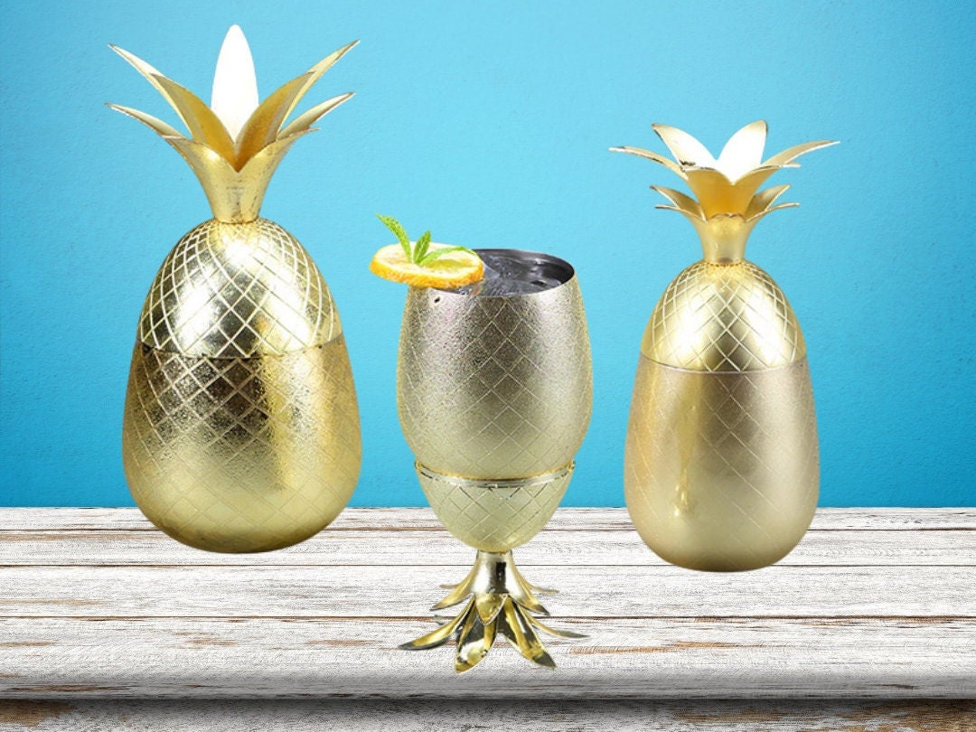 Pineapple Cocktail Cup Punch Bowl Ice Bucket Home Decor Barware Gift