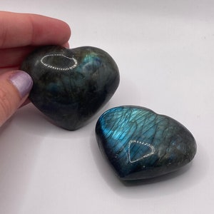 Heart Labradorite crystal stones