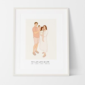Póster personalizado basado en foto, retrato familiar para decoración de pared