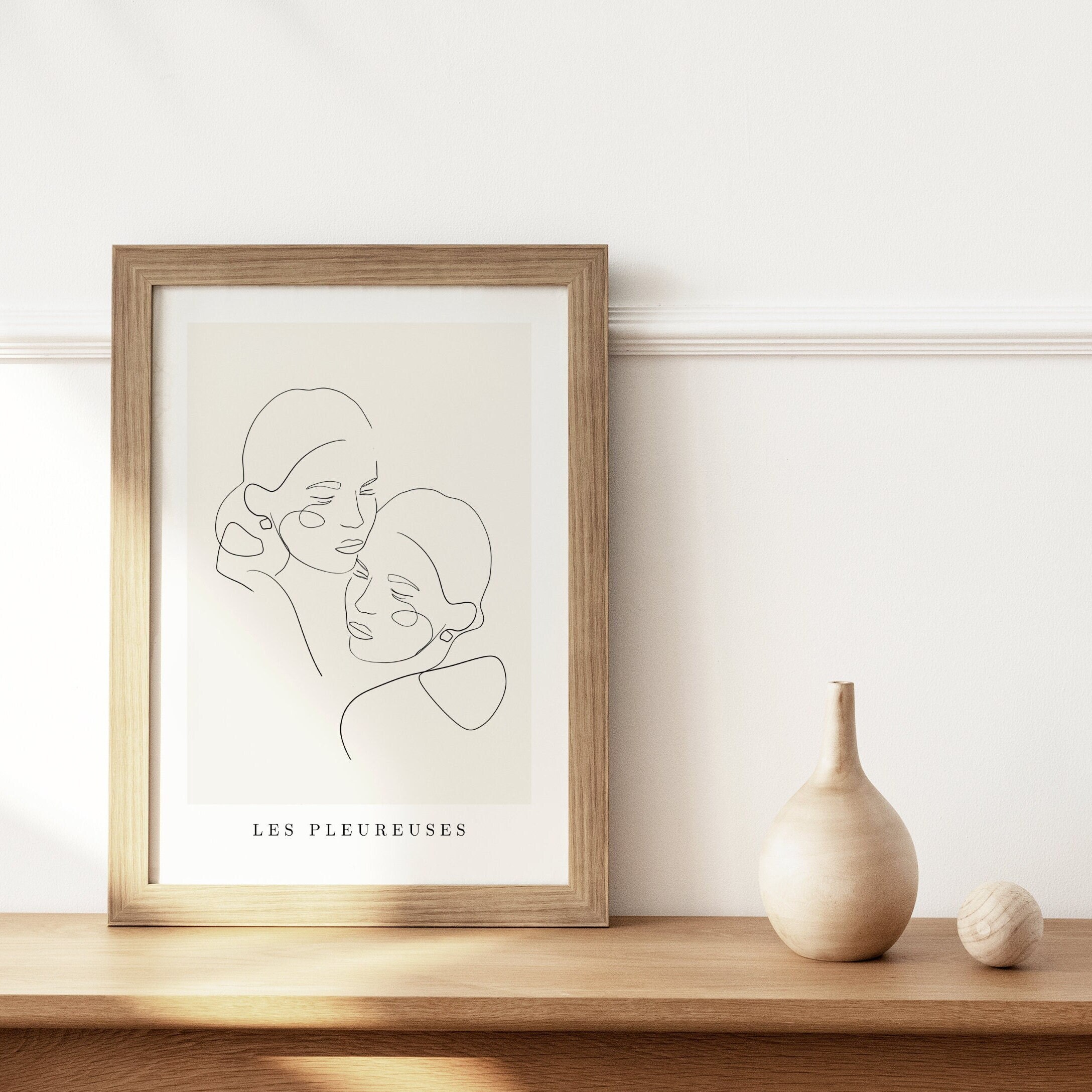 Les Pleureuses - Affiche Minimaliste, Art Abstrait