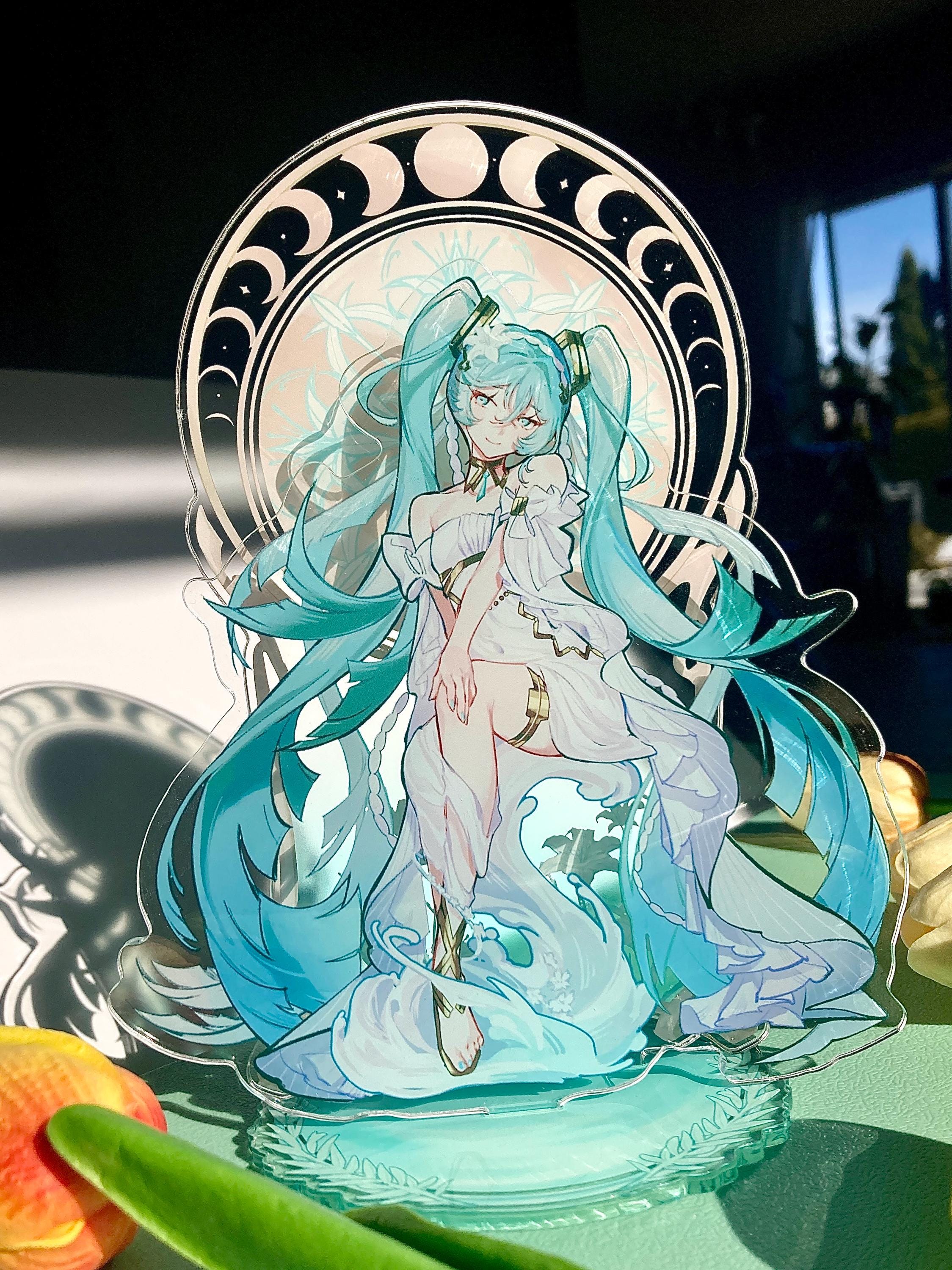 Goddess Miku standee, fanart fanmerch
