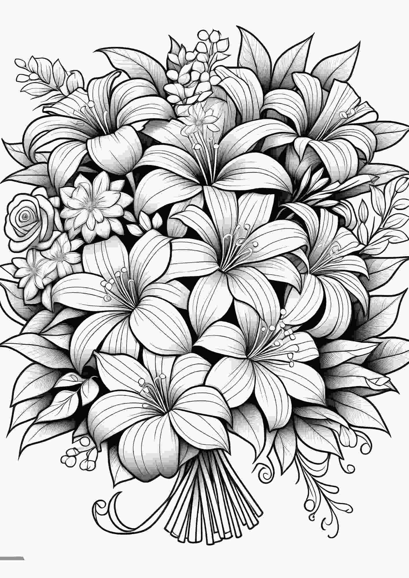 21 Floral Coloring Pages – Intricate Adult Coloring Book | Elegant ...