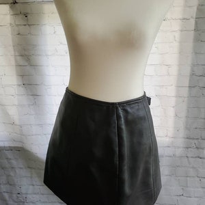 UPCYCLED Black Leather Half Apron Made from Vintage Genuine Leather