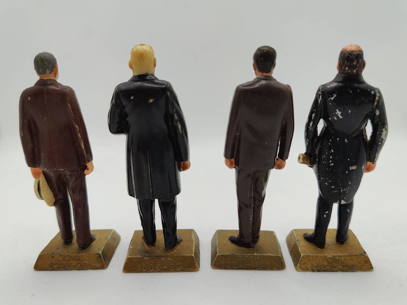 7 Marx President Pedestal Figures, Painted Vintage 60 Mm Etsy