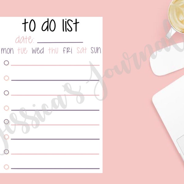To Do List Notepad | Desk Planner | Tear Off Notepad | Jessica's Journal