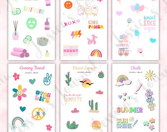 Monthly Themed Sticker Sheets | Journaling Stickers | Trendy Sticker Sheet | High Quality Waterproof Durable | Jessica's Journal