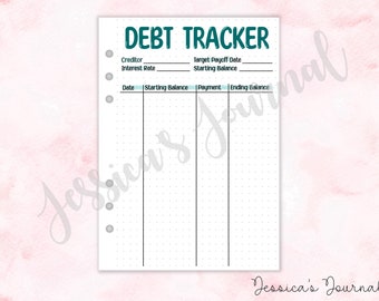 Debt Tracker | Jessica's Journal Spread