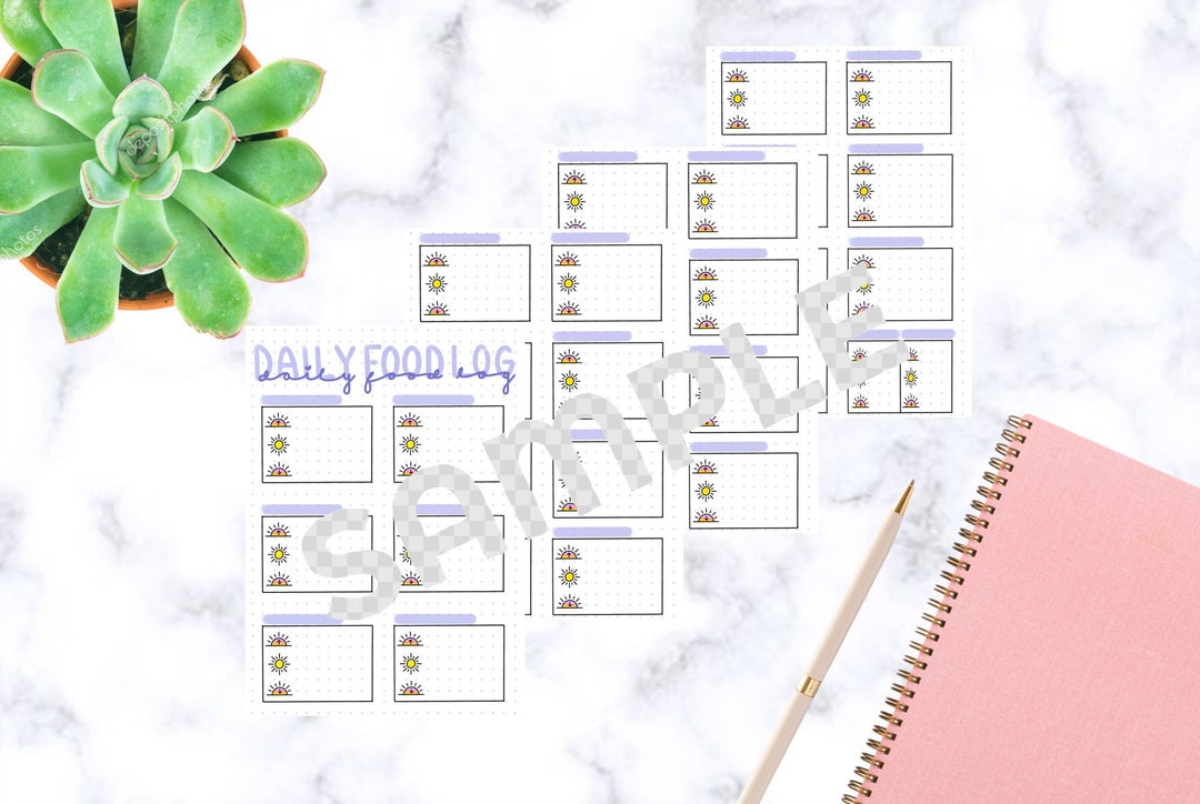 daily-food-log-journal-spread-jessicas-journal-etsy
