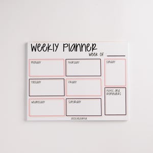 Blocco note settimanale / Planner da scrivania / Blocco note staccabile / Diario di Jessica