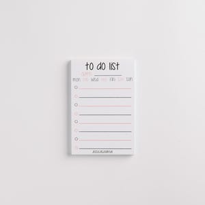 To Do List Notepad | Desk Planner | Tear Off Notepad | Jessica&#39;s Journal