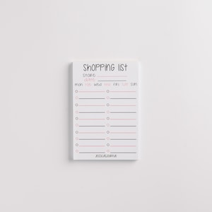 Shopping List Notepad | Desk Planner | Tear Off Notepad | Jessica&#39;s Journal
