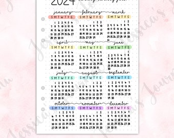 2024 Calendar | Jessica's Journal Spread
