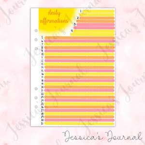 Daily Affirmations | Jessica's Journal Spread