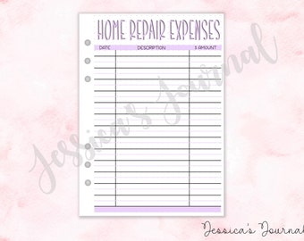 Home Repair Expenses | Jessica's Journal Spread