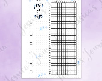 DIGITAL DOWNLOAD | PDF | Yearly Nap Tracker | Jessica's Journal Spread