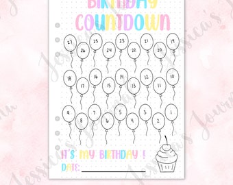 Birthday Countdown | Jessica's Journal Spread