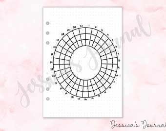 Blank Monthly Ring Tracker | Jessica's Journal Spread