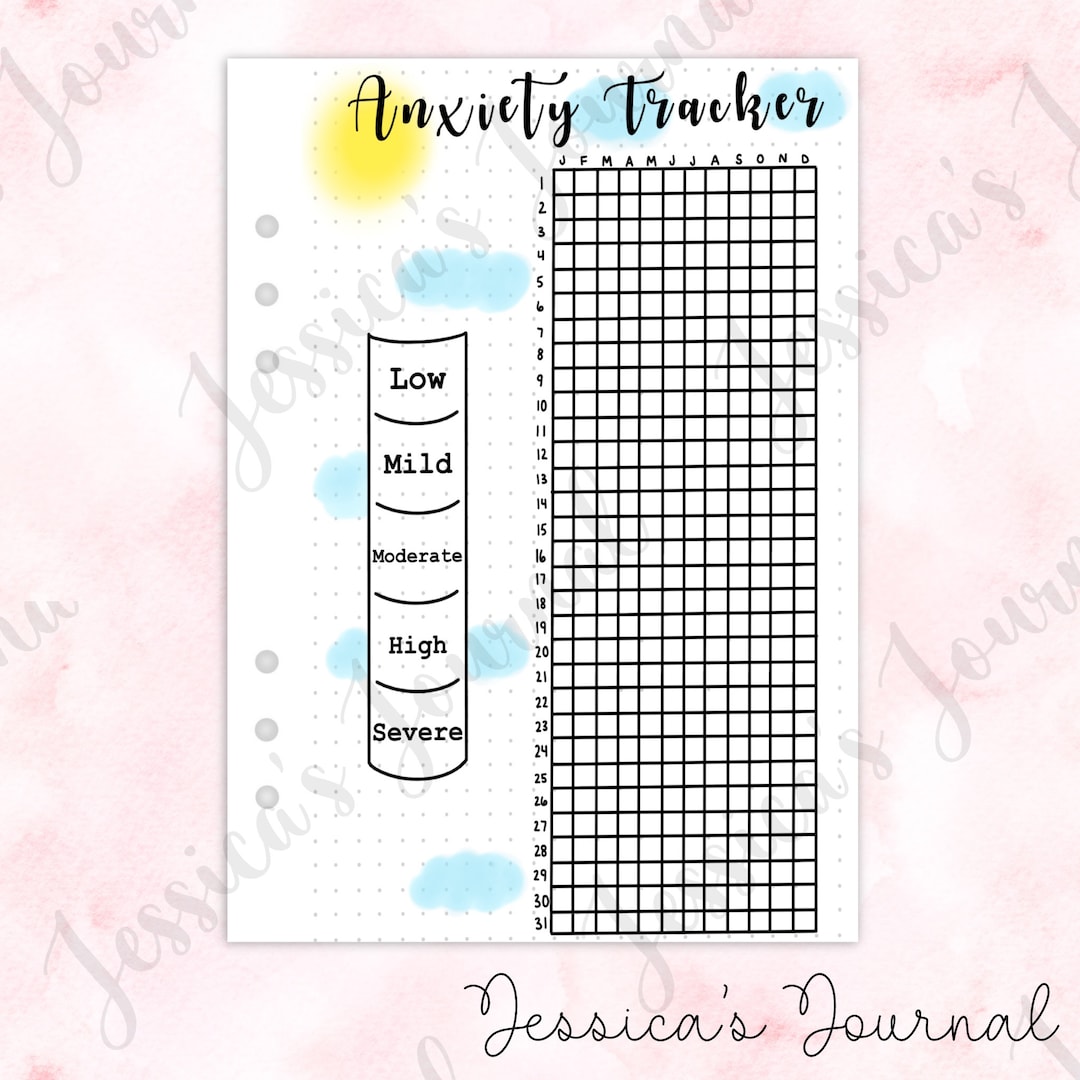 Anxiety Tracker | Jessica's Journal Spread - Etsy