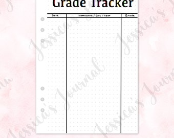 Grade Tracker |  Journal Spread | Jessica’s Journal