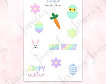 Easter Sticker Sheet |  Journaling Stickers | Jessica's Journal