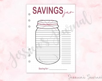 Savings Jar | Jessica's Journal Spread