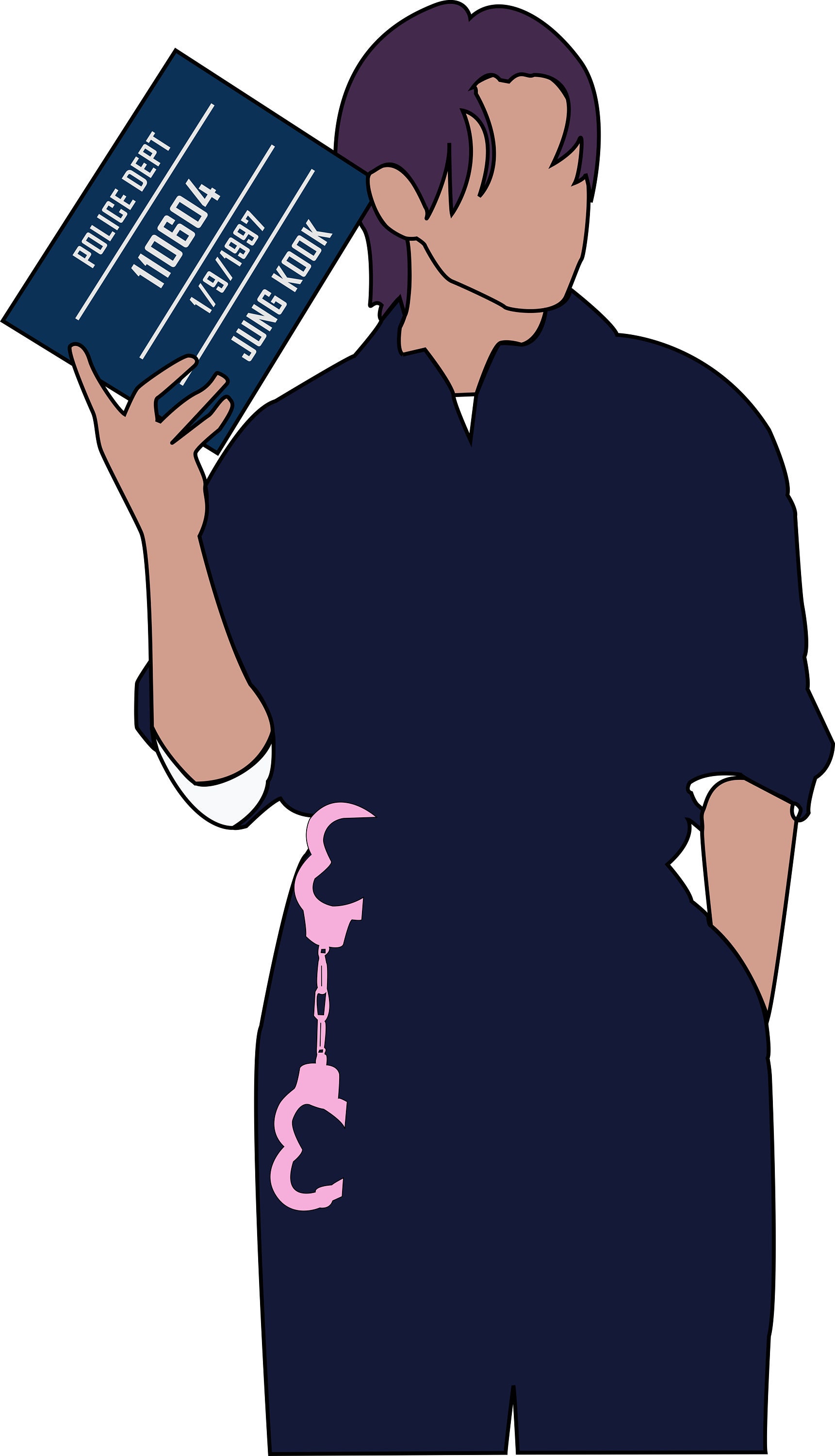 BTS Set Butter Criminal Handcuff Clipart Drawing Vector JPG Etsy