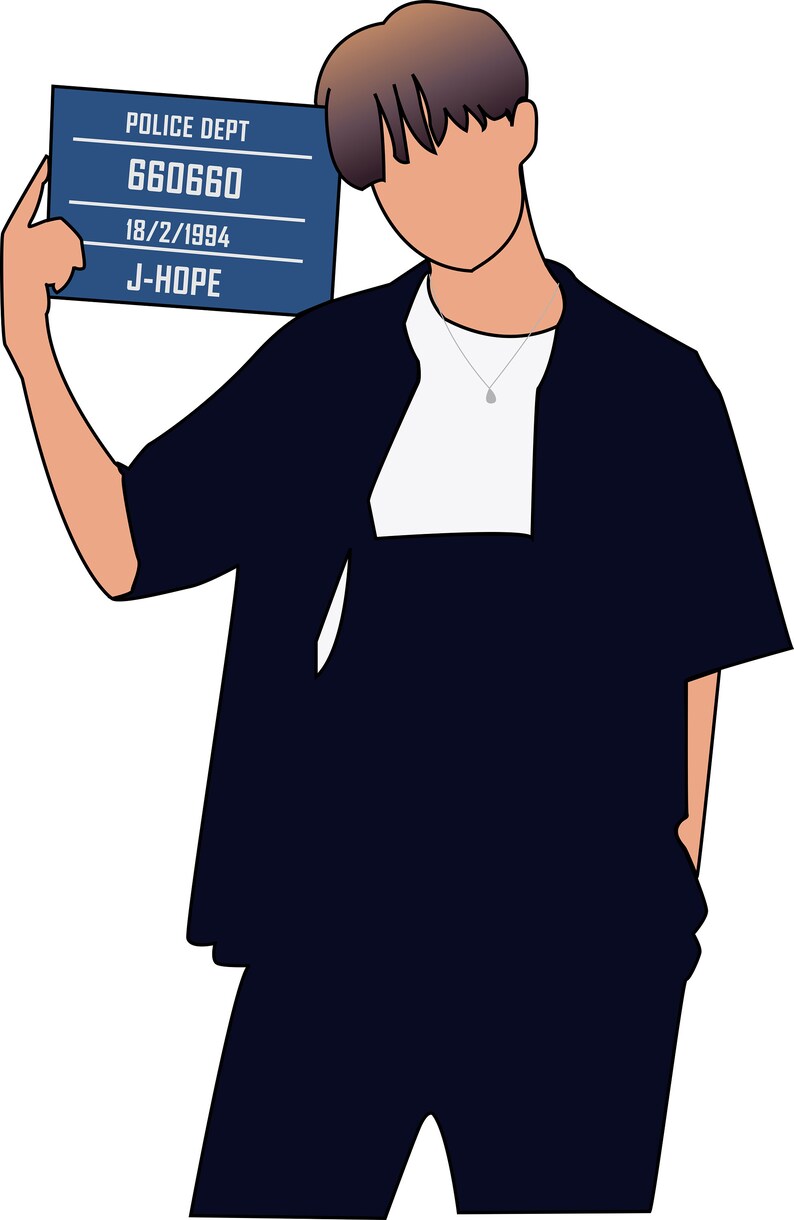 BTS Set Butter Criminal Handcuff Clipart Drawing Vector JPG Etsy