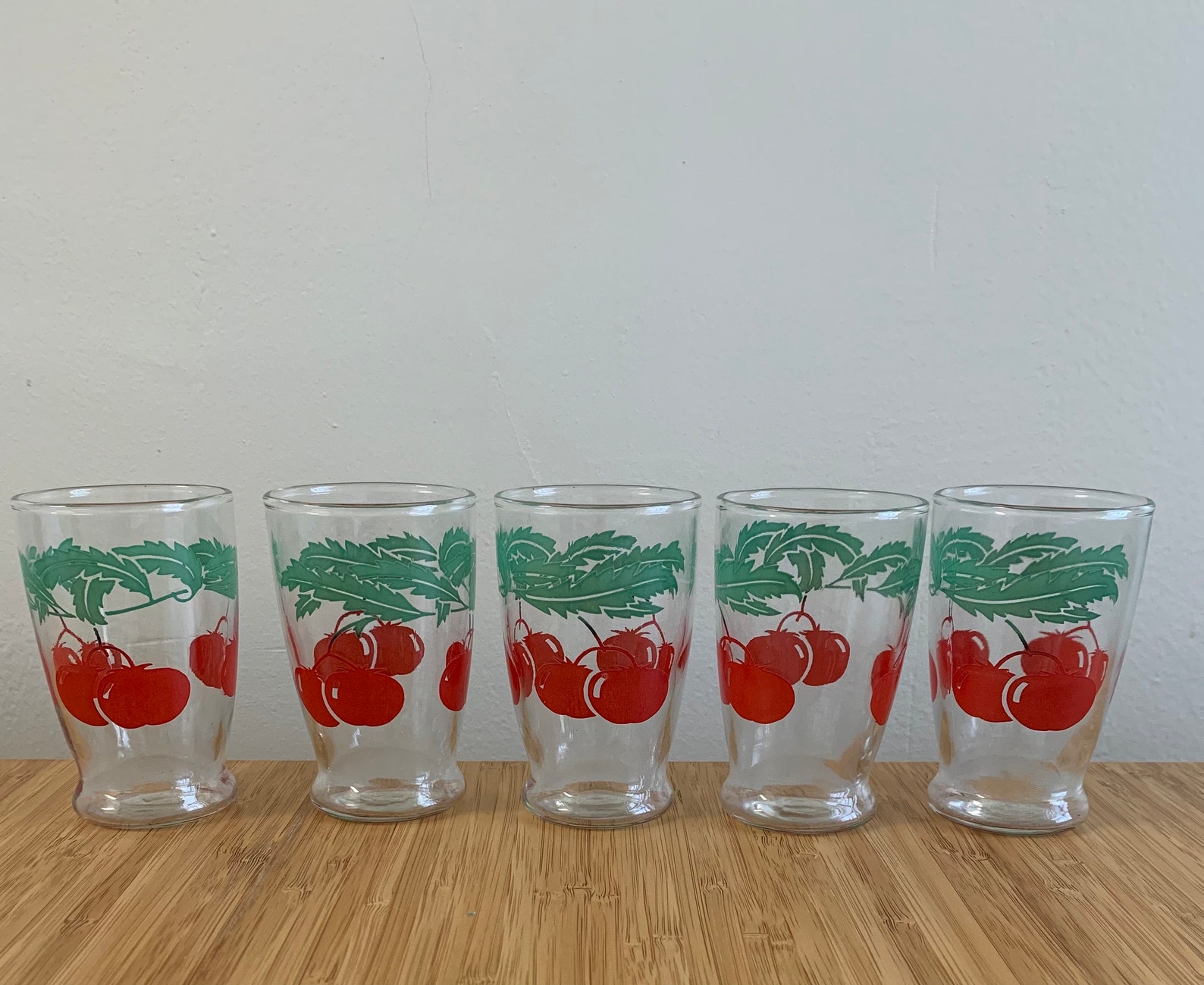 Vintage MidCentury Tomato Pattern Juice Pitcher Set with 5 Etsy