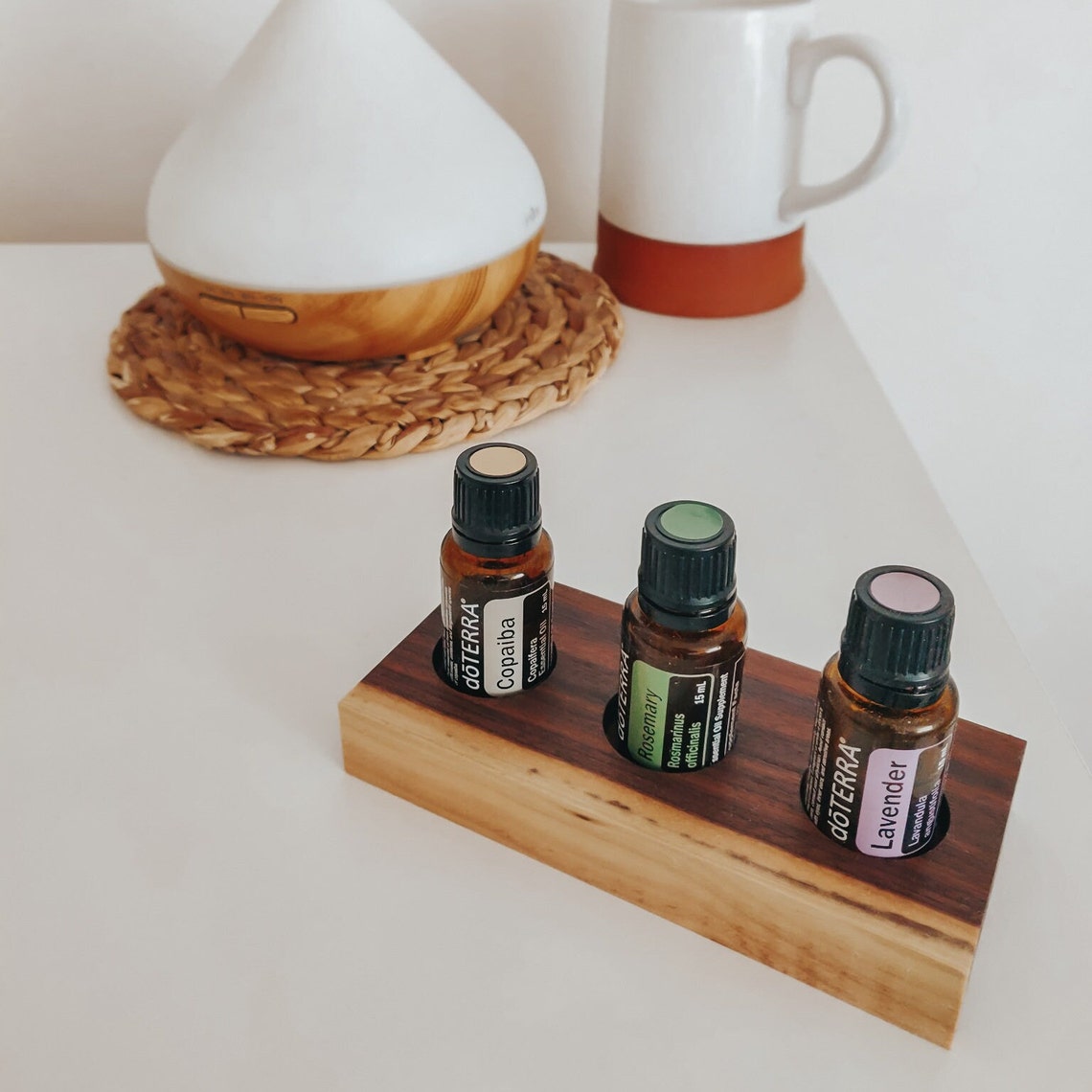 Wood Essential Oil Holder Minimalist and Modern Maple Etsy