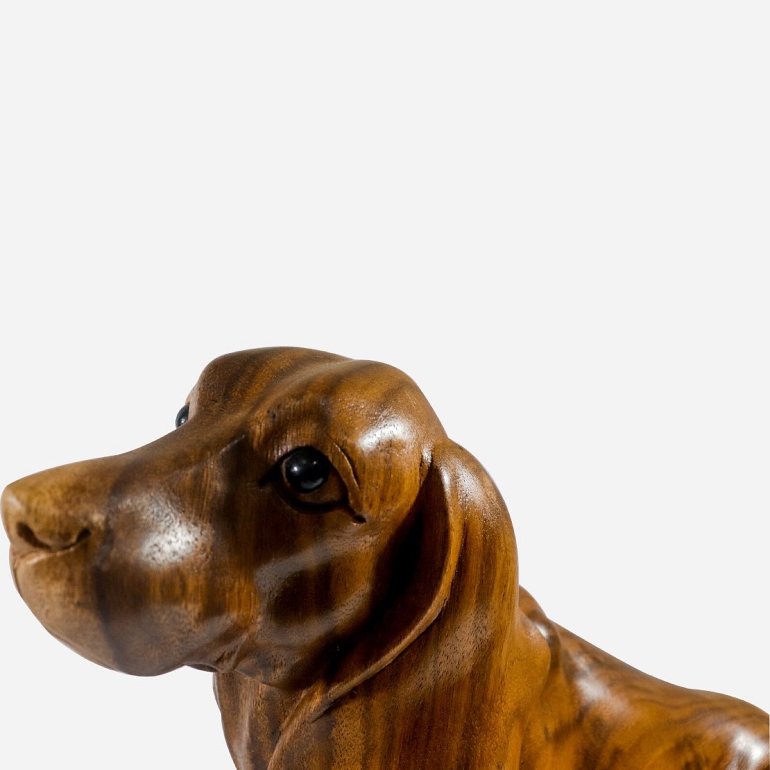 Wood Carved Animal Sculpture. Dog Sculpture. Sitting Basset Etsy