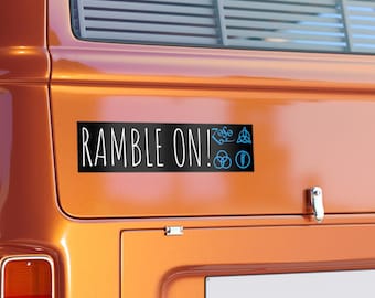 Naklejka Ramble On Led Zeppelin, naklejka z symbolami pogańskimi, winyl z zespołem rockowym (do użytku zewnętrznego)