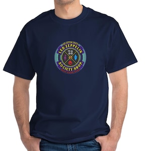 Men's Short-Sleeve "Led Zeppelin Society Shop" T-Shirt, Unisex Classic Rock Band Pre-shrunk Cotton Tee, High-Quality Beefy-T® Logo Pullover