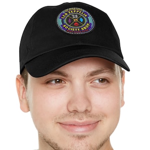 Led Zeppelin Society Logo Leather Patch Dad Hat, Classic Rock Band Baseball Cap