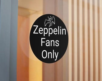 Naklejki winylowe okrągłe tylko dla fanów Led Zeppelin, naklejki Led Zeppelin, naklejki graficzne z zespołem rockowym