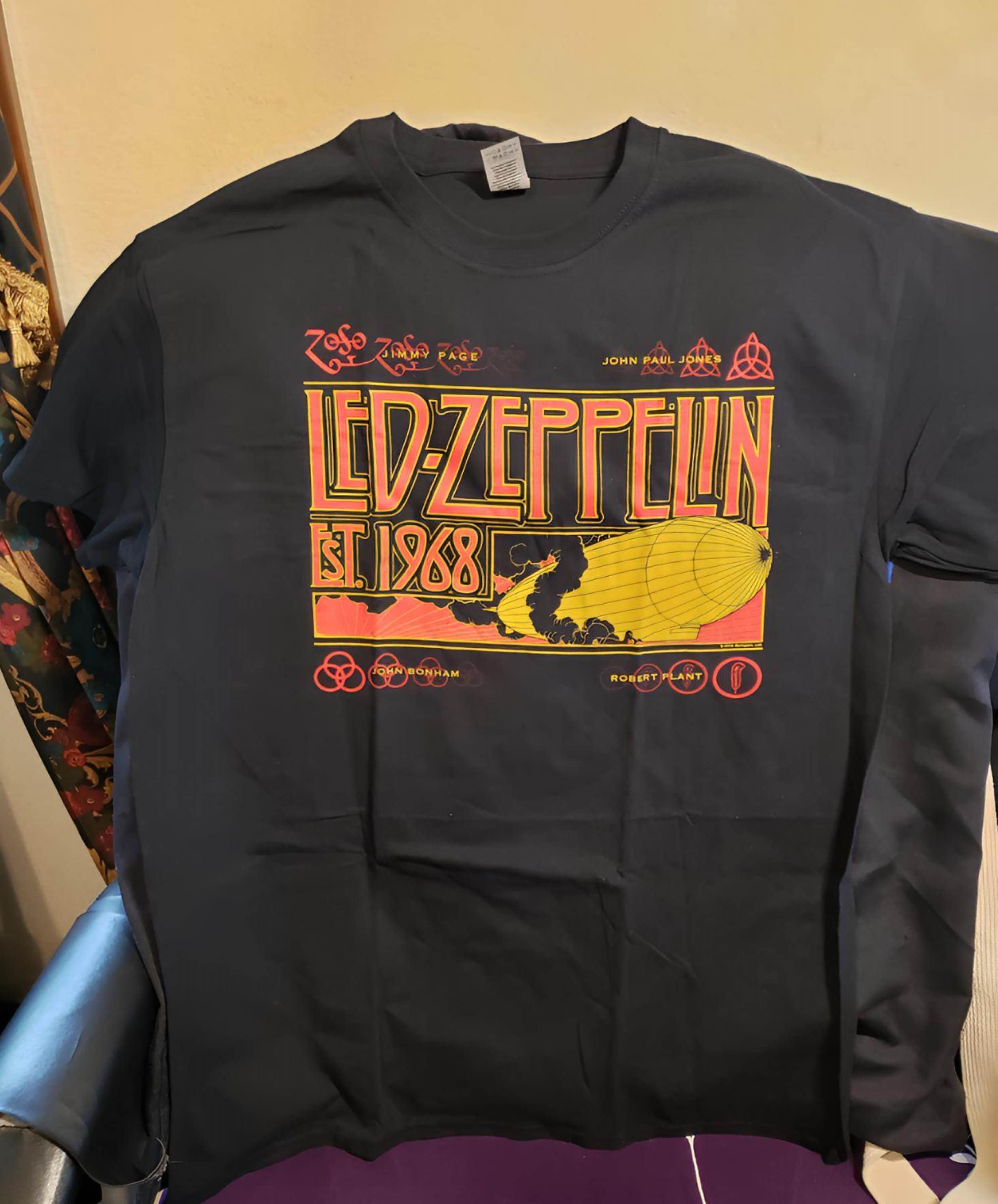 Men's Led Zeppelin Est. 1968 Blimp & Smoke Tshirt Unisex Etsy