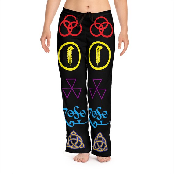 Unisex Pagan Symbols Pajama Pants, Warm Led Zeppelin Pj's, Women's Sleepwear,  Witch Lounge Pants, Led Zeppelin Tribute Art - Etsy Canada