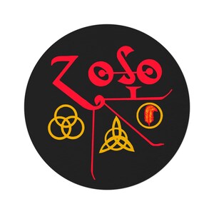 Pagan Symbols Led Zeppelin Sigils Round Floor Rug Home Decor - Etsy