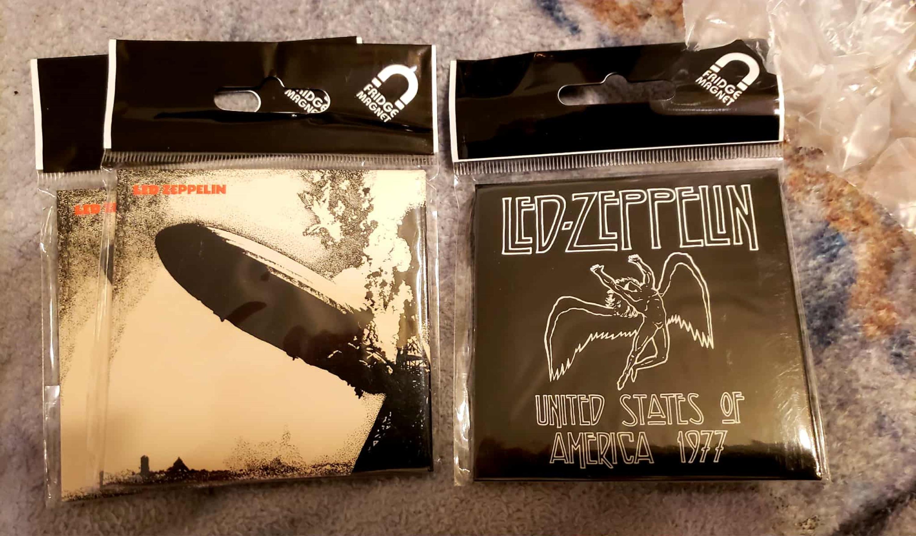 Led Zeppelin United States of America 1977 Swan Song Black Magnet
