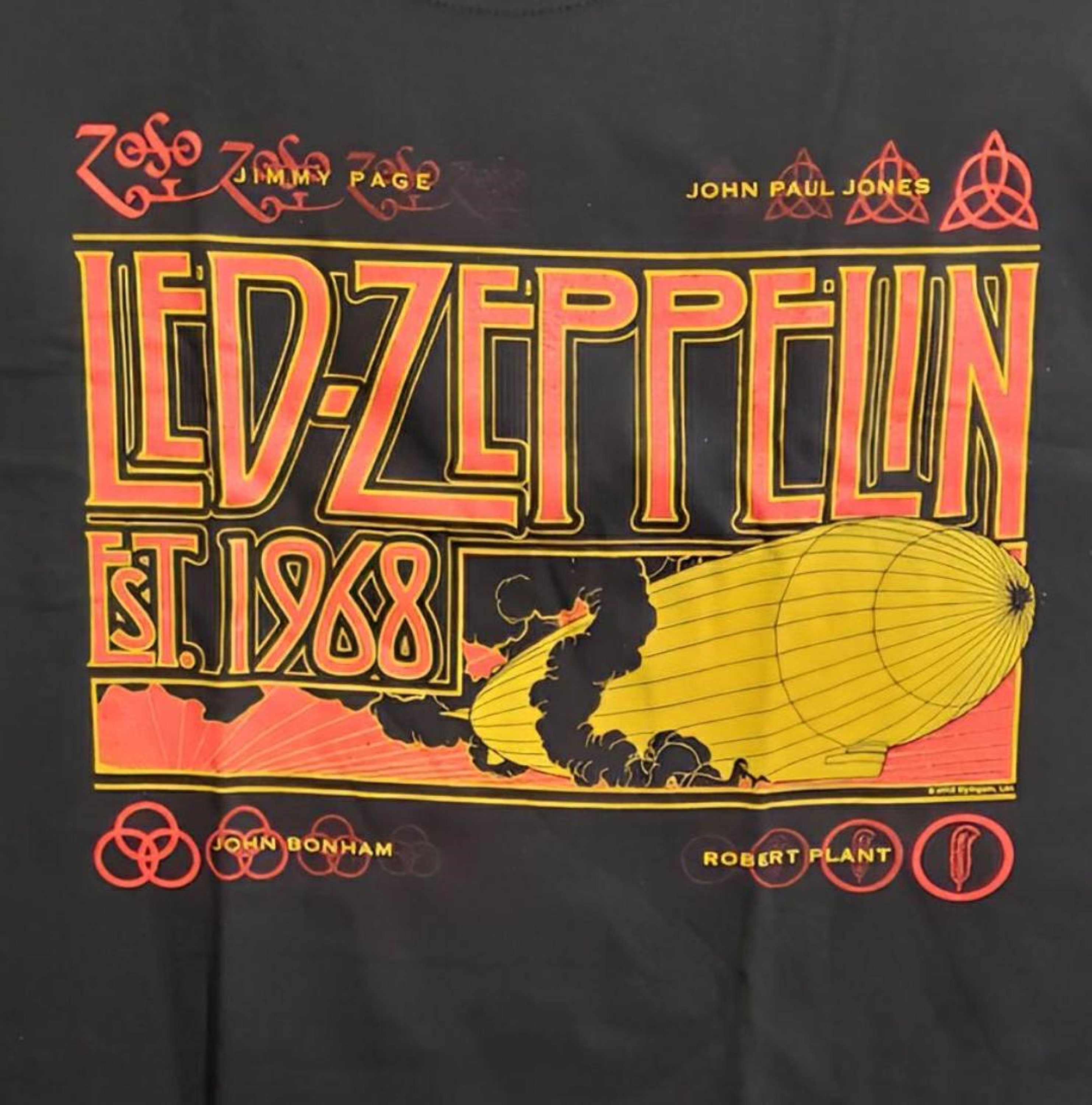 Men's Led Zeppelin Est. 1968 Blimp & Smoke Tshirt Unisex Etsy